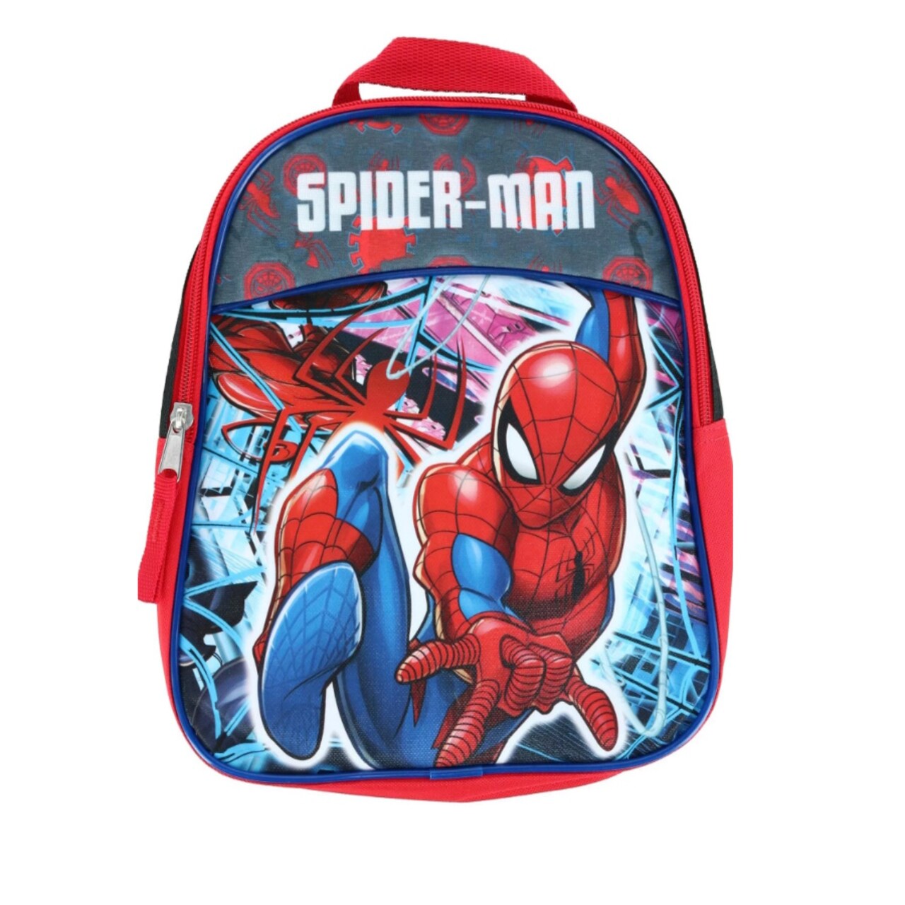Spider-Man Toddler Mini Backpack 11" Black Red Web Slinging Marvel